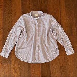 Xirena Striped Long Sleeve Cotton Blouse size M